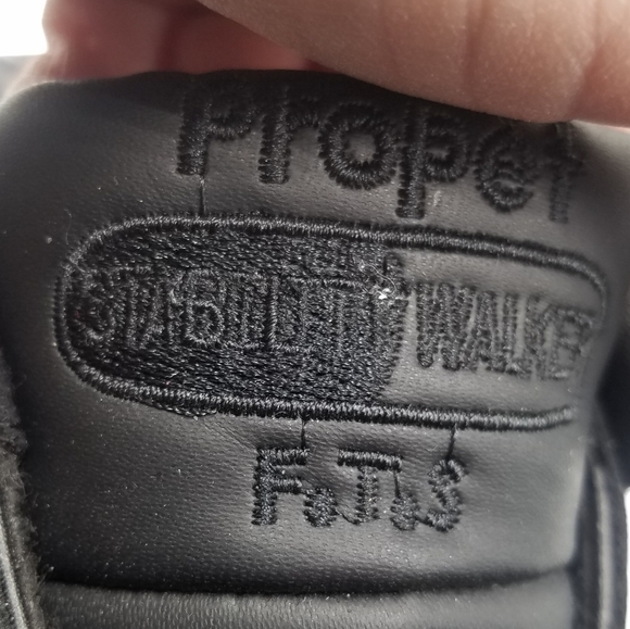 Propet Stability Walker Black Leather Sneaker Shoe 7.5 Men - Picture 7 of 8